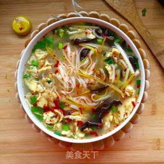简简单单，又不失营养-韭黄鸡蛋汤面的做法步骤：11