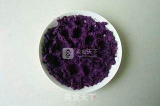 紫薯蓝莓汤圆的做法步骤：1