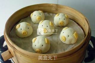 小猪豆沙包的做法步骤：9