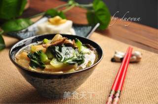 青菜炒年糕的做法步骤：15