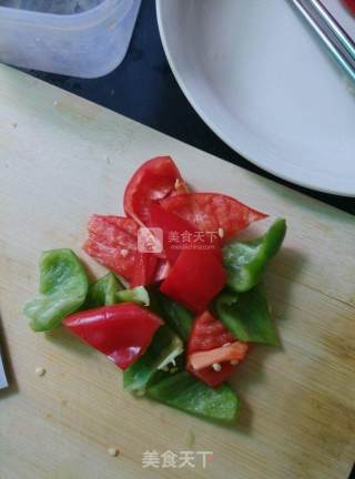 彩椒炒虾！的做法步骤：3