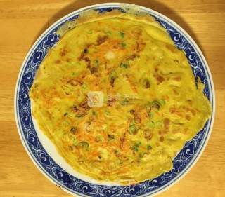 红萝卜葱花鸡蛋面饼的做法步骤：2
