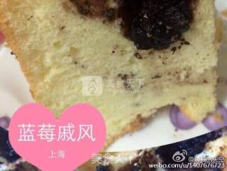 蓝莓戚风的做法步骤：1