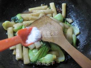 青菜烧年糕的做法步骤：8