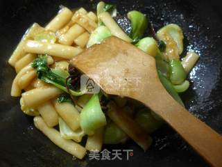 青菜烧年糕的做法步骤：9