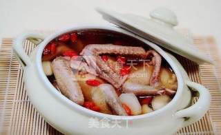 《宫廷膳底档》-淮杞黄精炖乳鸽的做法步骤：16