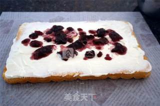 蓝莓淡奶油海绵蛋糕的做法步骤：11