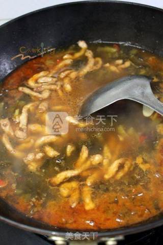 酸菜肉丝面的做法步骤：7