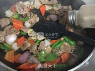 家常炒羊肉片的做法步骤：10