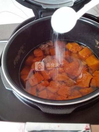 南瓜牛肉汤的做法步骤：7