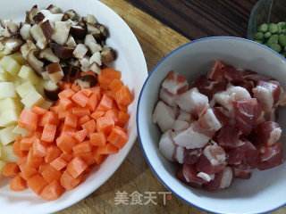 香菇什锦饭的做法步骤：2