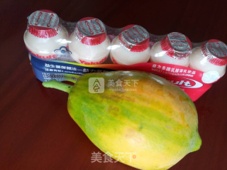排毒清肠，美白丰胸佳饮——木瓜乳酸饮的做法步骤：2