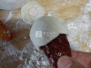 烫面夹菜窝头的做法步骤：5