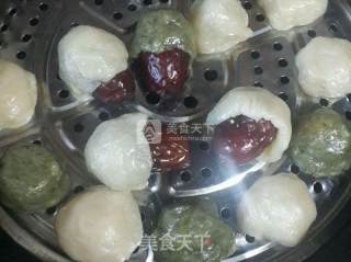 烫面夹菜窝头的做法步骤：7