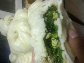 茴香鸡蛋素包的做法步骤：8