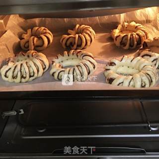 汤种花环豆沙包的做法步骤：21