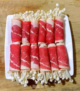 肥牛金针菇香香卷的做法步骤：6