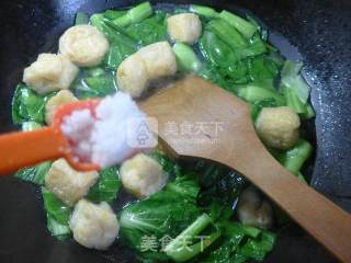 油豆腐粉丝菜芯的做法步骤：5