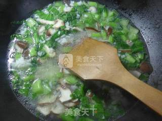 香菇菜芯泡饭的做法步骤：7