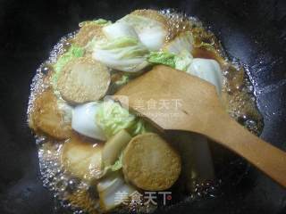 白菜烧圆素鸡的做法步骤：10