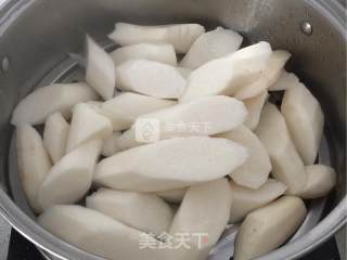 蓝莓酱山药泥的做法步骤：1