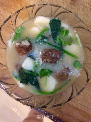 肉丸芋头年糕汤的做法步骤：4