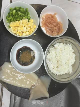 烤鱿鱼饭的做法步骤：1