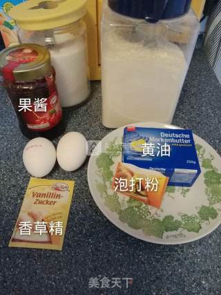 果酱夹心黄油饼干的做法步骤：1