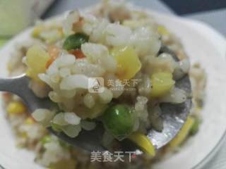 花花炒饭——有菠萝的炒饭哦的做法步骤：9
