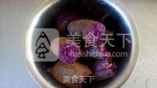 芝麻紫薯饼的做法步骤：1