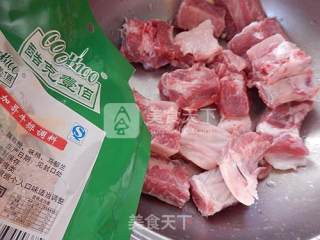 香烤南瓜排骨的做法步骤：3
