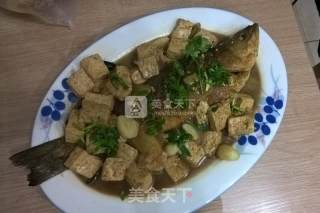 海鲈鱼烧豆腐的做法步骤：4