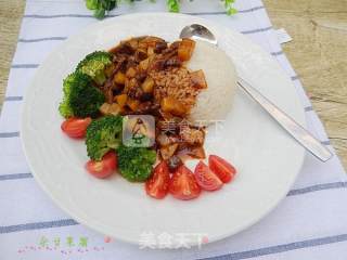 黑椒牛肉盖浇饭的做法步骤：12