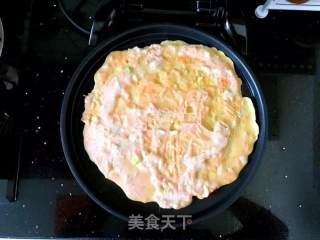 胡萝卜虾皮鸡蛋饼的做法步骤：7