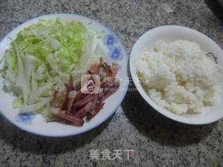 酱肉白菜泡饭的做法步骤：1