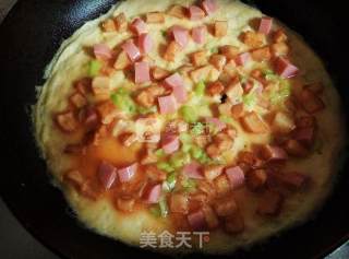 薯丁火腿蛋的做法步骤：3