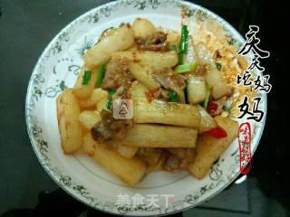 剁椒淮山炒肉片的做法步骤：11
