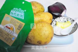 黑椒香煎土豆泥的做法步骤：1