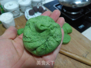 小朋友最爱——翡翠豆沙饼的做法步骤：9