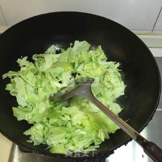 快手午餐----球菜炒粉干的做法步骤：4