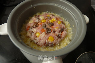 海参肉饼小米饭的做法步骤：5