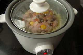 海参肉饼小米饭的做法步骤：6