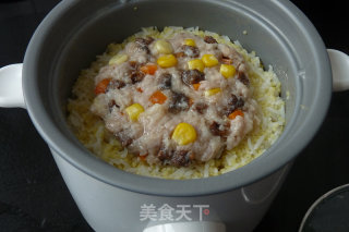 海参肉饼小米饭的做法步骤：7