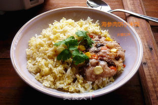 海参肉饼小米饭的做法步骤：8