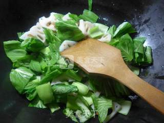 咖喱菜芯莲藕的做法步骤：3