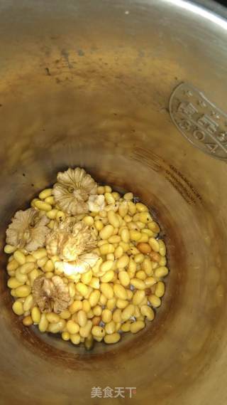 核桃黑芝麻豆浆的做法步骤：5
