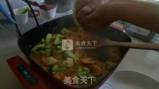 泰式椰汁咖喱虾的做法步骤：7