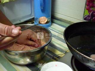 家庭版手工肉圆儿的做法步骤：21