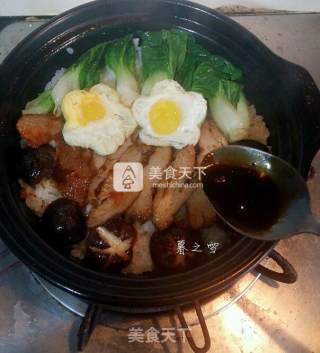 烤肉煲仔饭的做法步骤：7