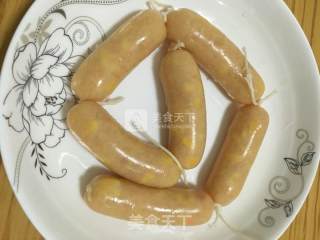 宝宝辅食~鸡肉玉米肠的做法步骤：4